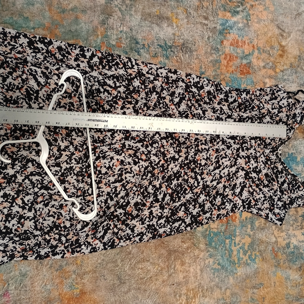 White House Black Market Floral Maxi and Mini Dress - Black and Pink Size 6 - Picture 9 of 11